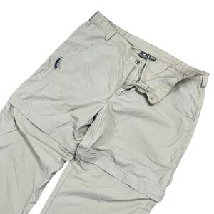 White Sierra Mens Convertible Cargo Pants Hiking Outdoor Packable XL Beige 38x26